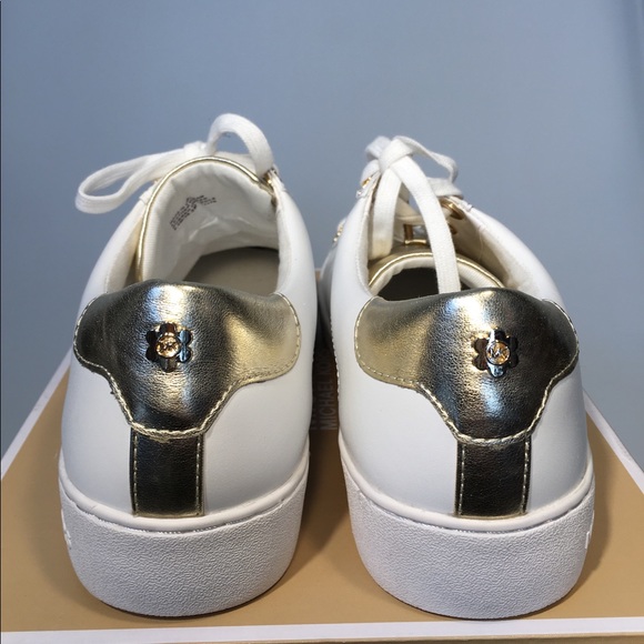 NIB Michael Kors Irving Lace Up Leather Sneakers - Picture 3 of 6